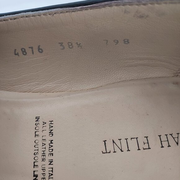 Sarah Flint Black Judy Black Pebbled Leather Leather Loafters Size 38.5 - Picture 3 of 8